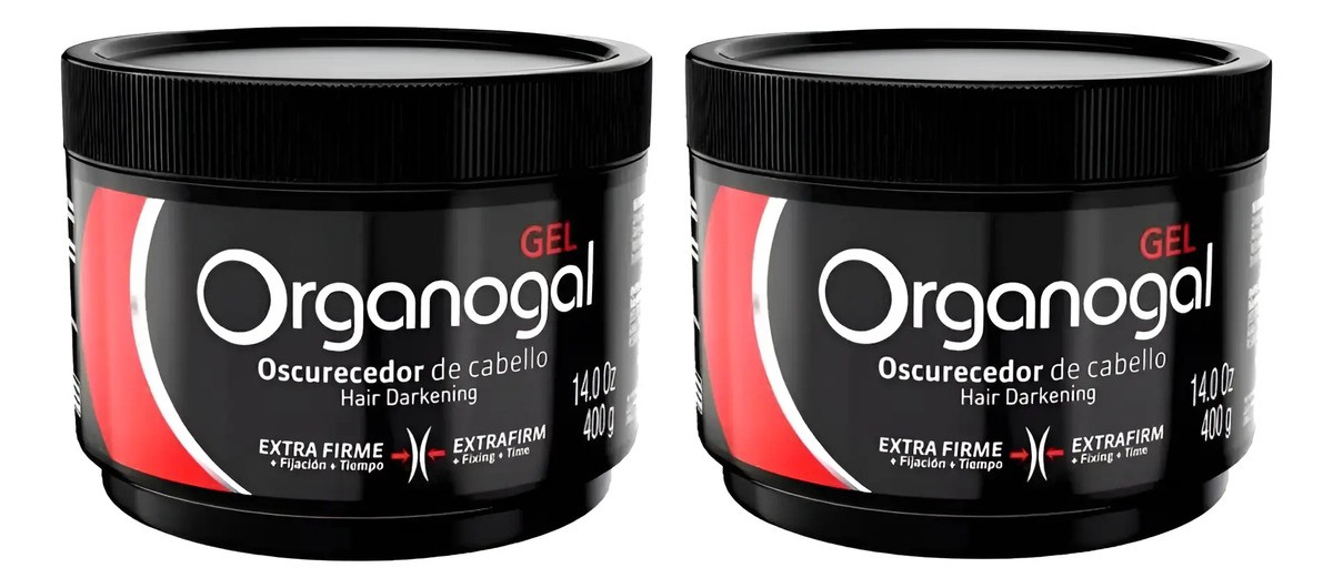 2 Gel Organogal Grisi Oscurecedor De Cabello 400g