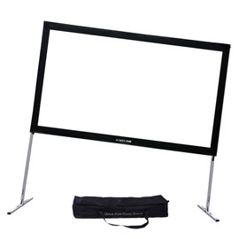 SCREENPRO 120inch Projector Screen with Stand, Fast Foldable Outdoor Projector Screen for Patio with Adjustable Leg(33"-51"),16:9 HD 4K Projector Screen for Yard Camping with Portable Carry Bag