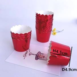 50 Pcs Paper Cupcake Liners Baking Cups, Holiday/Parties/Wedding/Anniversary(Red)