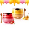 Strawberry & Honey Lip Mask Set with Applicator Brush, Vitamin