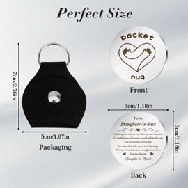 Aridantrp Mothers Day Gifts For Daughter In Law Keyring Pocket Hug for Daughter In Law Birthday Gifts