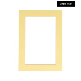 26x34 Mat Bevel Cut for 22x30 Photos - Acid Free Soft Yellow Precut Matboard - For Pictures, Photos, Framing - 4-ply Thickness