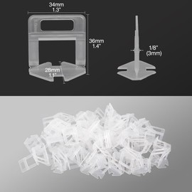 Tile Leveling System 1/8 Inch Spacers, 600 pcs Tile Spacers Clips 3mm Tiles Leveler Spacers Tile Tools Set for Professional Ceramic and Stone Installation