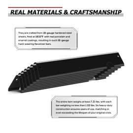 66033 66797 Flavorizer Bars 17” Replacement Weber GS4 Genesis II 400 Series, E-410 E-435 S-410 S-435 SE-410 Grill Parts, Genesis GS4 II LX E/S-440 Parts, Porcelain-enameled Flavor Bars, 7 Pack