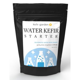 1/3 Cup Dehydrated Organic Water Kefir Grains with Digital Quick Start Guide