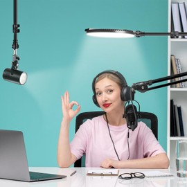 EMART - Soporte de pared para estudio de fotografía con adaptador de 1/4 a 3/8 pulgadas, soporte de techo para cámara de 22 pulgadas, brazo de brazo de brazo de montaje en pared ajustable para luz de