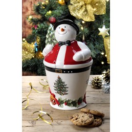Spode Christmas Tree Mr. Snowman Cookie Jar