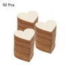 HARFINGTON 50pcs Unfinished Wooden Heart 2" x 2" x 0.1"