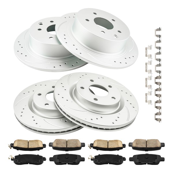 Torchbeam Front and Rear Brake Pad & Rotor Kit Brake