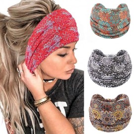 New Women's Retro Wide Outdoor Sports Headband 24*15*1.5/Style 1 15ea