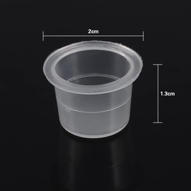 100Pcs Ink Cap for Tattoo,Mixed Ink Cups,Plastic Microblading Pigment Accessories,Makeup Container Cap,Pigment Holder Cup for Artists(L(20mm))