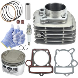 YX140 56mm Cylinder Kit with Piston Ring Gasket Spark Plug,Top End Rebuild Kit for 140cc 150cc 1P56YMJ 1P56FMJ 1P56FMJ-5 W150-5 Engine Dirt Pit Bike ATV,High Performance Engine Kits