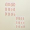 French Tip Press on Nails Medium Length Fake Nails Almond