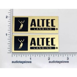 Altec Lansing Speaker Badge Logo Emblem Pair Custom Made Aluminum