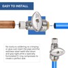 GUOFIS Push Fit 1/4 Turn Straight Stop Valve,1/2 Push X