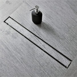 Neodrain 24-Inch Linear Shower Drain with Tile Insert Grate,Brushed 304 Stainless Steel Rectangle Shower Floor Drain, Linear Drain with Leveling Feet, Hair Strainer