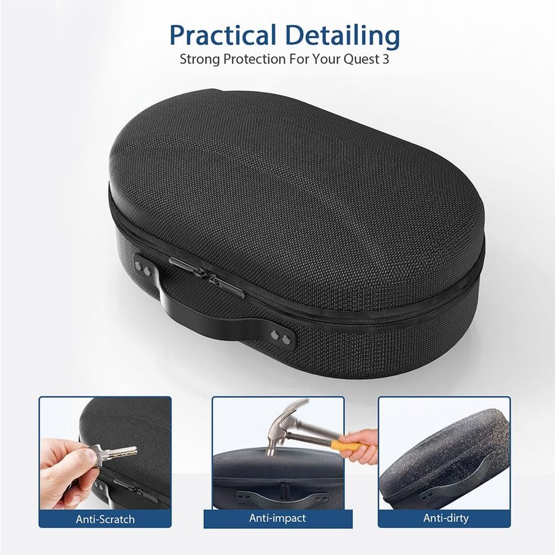 GETBSTOOP Hard Carrying Case for Quest 3S VR, EVA VR