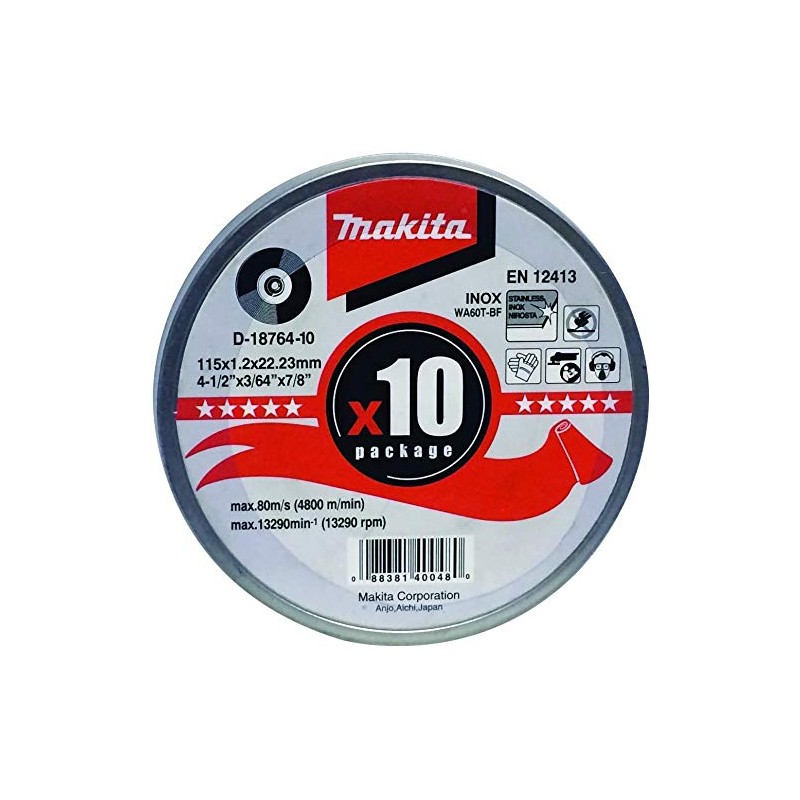 Makita D-18764-10 Thin Cut Off Wheels, Pack of 10