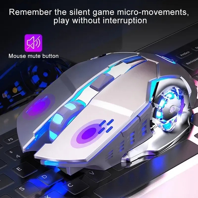 Mouse Óptico Gamer Yindiao A4 1600dpi 3 Modos Con Luz