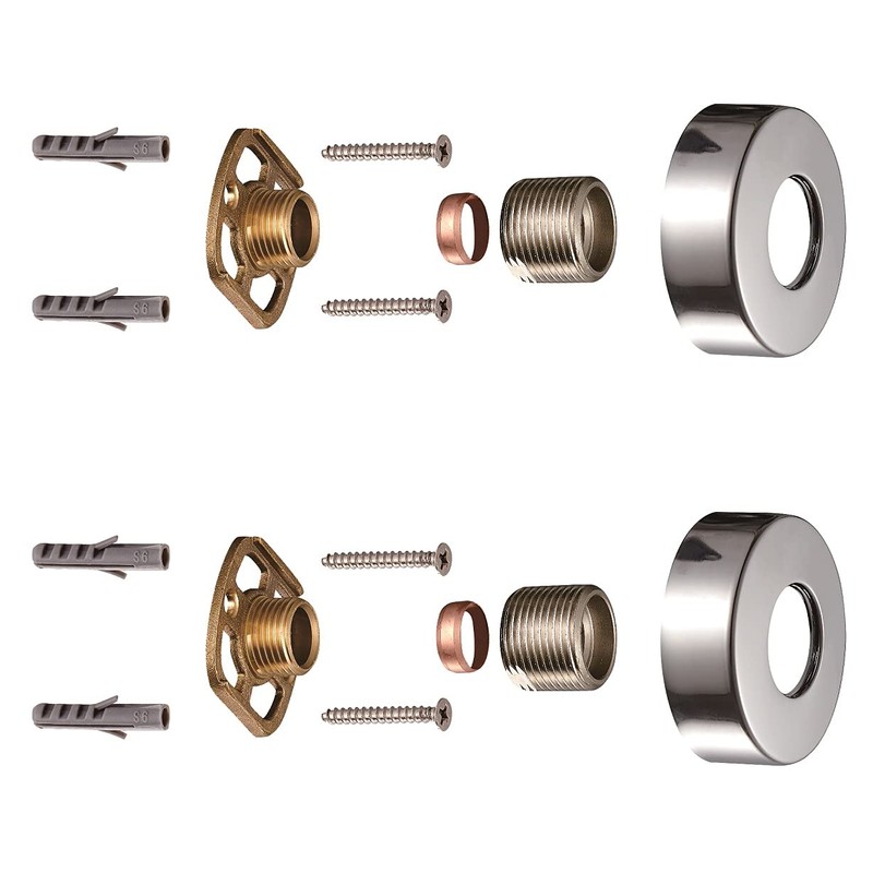 KINGBATH™ Bar Valve Fixing Kits Brackets with Round SS Chrome