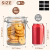 ComSaf Airtight Glass Canister with Lid Set of 6, 25oz