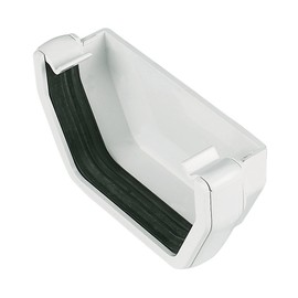 FloPlast RES1W White Square Line External Stop End 114mm