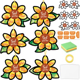 36 Set God Says You are Sunflower Suncatchers Craft Kit for Kids DIY Sunday School Tissue Paper Crafts Religious Christian Bible Window Hanging Ornaments for Church VBS Spring Home Classroom Activity