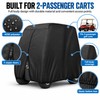 Waterproof Golf Cart Cover for 2-Passenger Carts – 420D Polyester