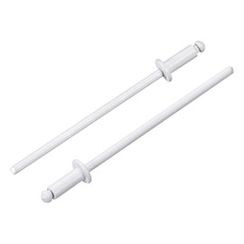 sourcing map 100Pcs 3/32"x1/4" Aluminum Blind Rivets, Aluminum Grip and Steel Mandrel, Dome Head Long Split Rivets for Metal, Furniture, Automotive, White