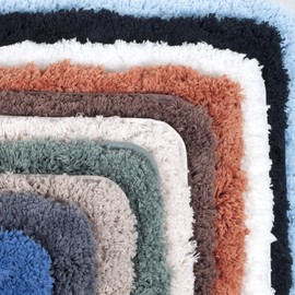 3-Piece Bathroom Rug Set - Non-Slip Bath Mat Set with Bath Rug, Contour Mat, and Toilet Lid Cover - Machine Washable Mats by Lavish Home (Ivory)