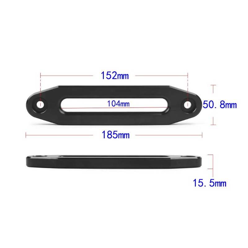 (Blue) Aluminum Hawse Fairlead, for Automotive Anchor Cables UTV 4000-6000