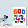 Bible Verse Wall Art for Kids,Jeremiah 29:11 God Has Great