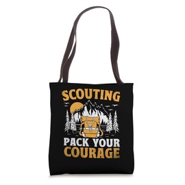Scouting Pack Your Courage Camping Scout Scouts Tote Bag