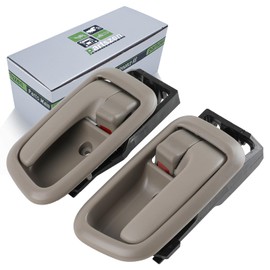 partszen 69206-0C010-E1 Interior Door Handles with Bezel Fit for Toyota Tundra 2000-2006 Front Driver Passenger Side Replace 81257 692060C010E1