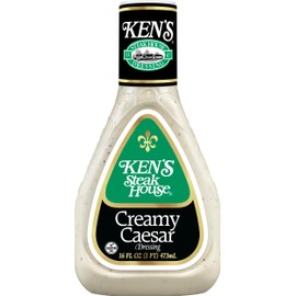 Ken's Steak House Creamy Caesar Dressing 16 fl oz (Pack of 2)