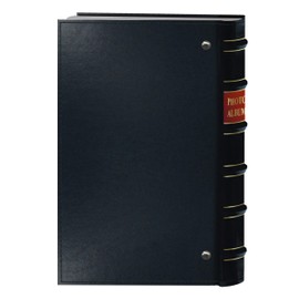 Pioneer Photo 204-Pocket Ring Bound Photo Album for 4 by 6-Inch Prints, Navy Blue Bonded Leather with Gold Accents Cover
