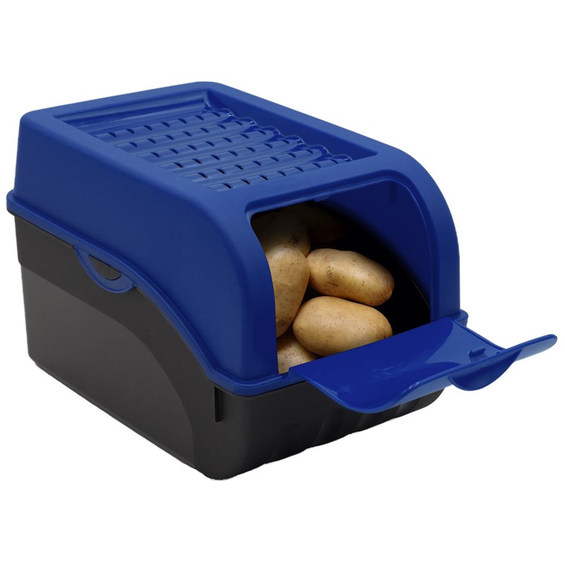 ARTECSIS Potato Storage Box, Dark Blue and White, Set of