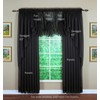 Today's Curtain Emelia Original Voile Fan Insert, Black, 30" W