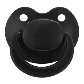 Somniumnight Adult Sized Pacifier Bigshield : Replacement Silicone Paci Big Teat for Anxiety Release - Orthodontic Binky Taken Apart and Re-Assembled Black