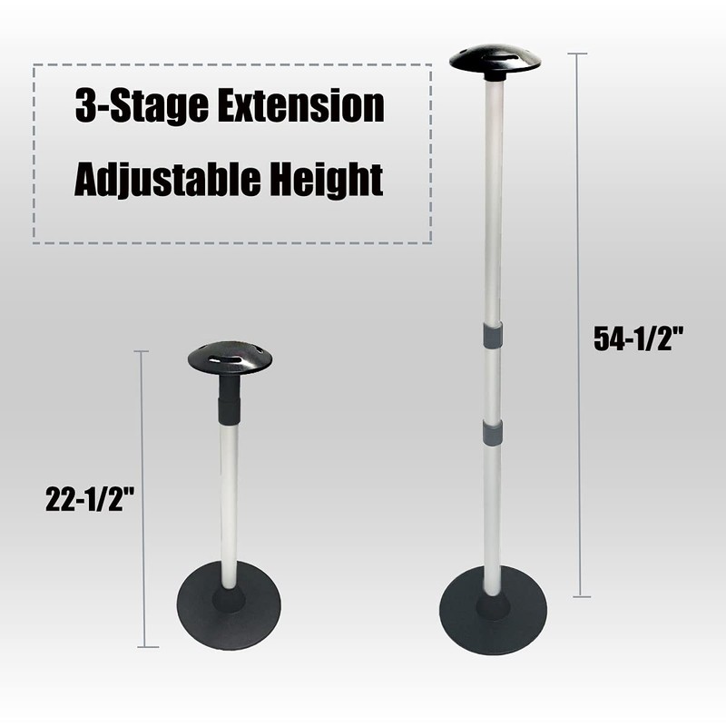 Boat Cover Support Pole System, Adjustable Height 22.5"-54", with 3