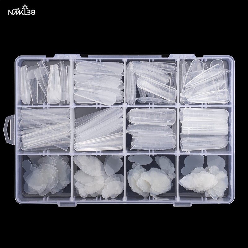 NMKL38 288PCS Nail French Silicone Sticker Nail Dual Form Set