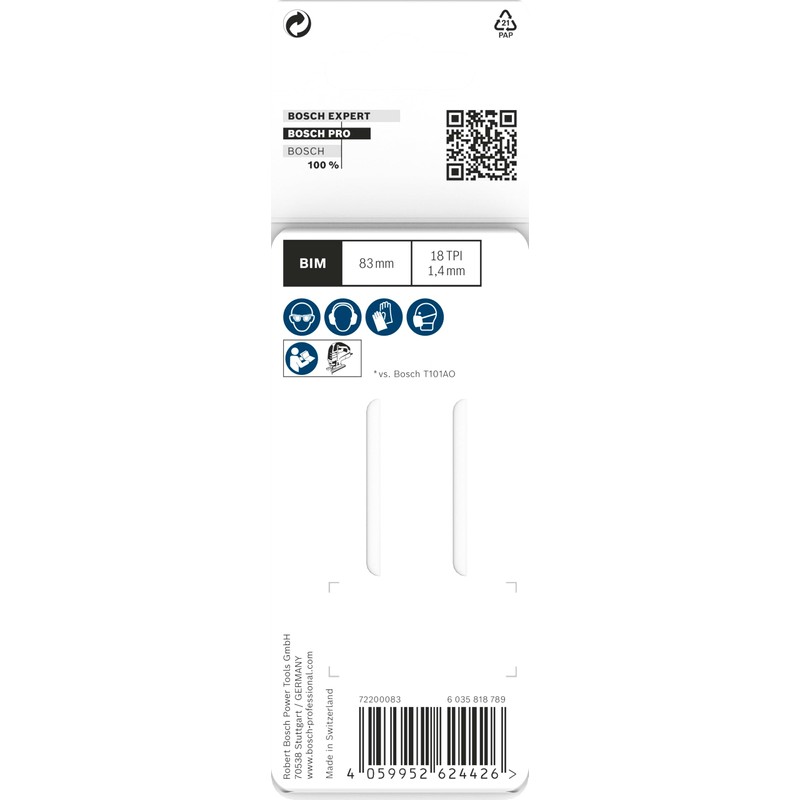 Bosch 2 x Pro Hardwood Clean T101AOF Jigsaw Blades for