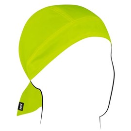 ZANheadgear Flydanna SportFlex Helmet Inner Cap Bandana Cap Beanie Skull, High-Vis Lime