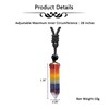 JSDDE 7 Chakra Pendant Necklace Natural Stone Hexagonal Column Cone