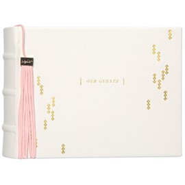 C.R. Gibson WG8-18820 Selfie Guest Book, White and Gold, White & Gold