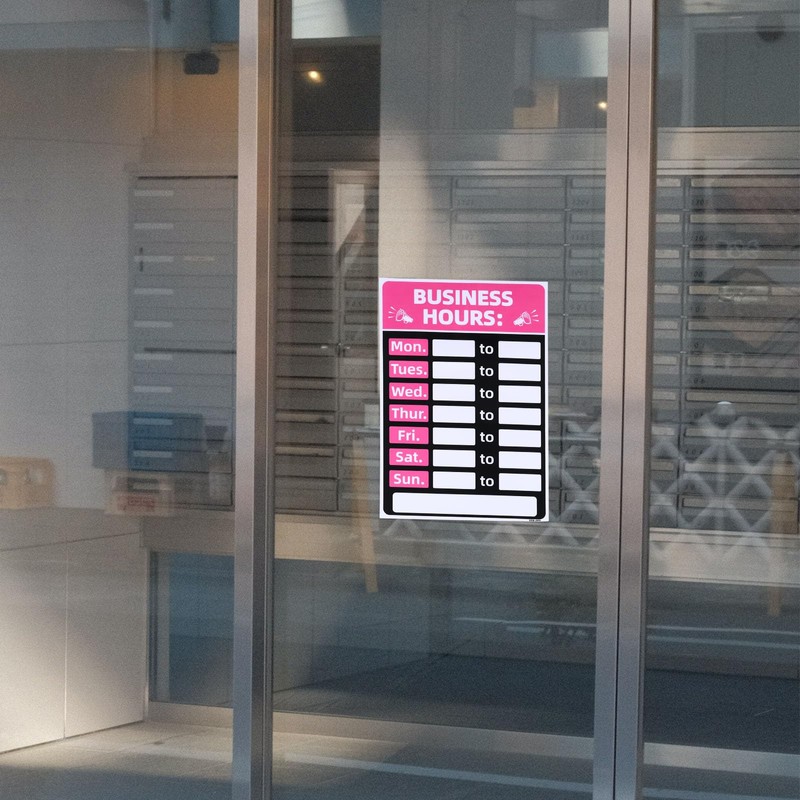 YOKIVE Business Hours Sign, Open Time Sign, PVC | Time