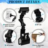 XINYUICEAN Plastic Adjustable Clips Rotatable Clip Holder Black 4Pcs Document