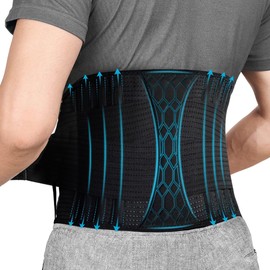 Duerté - Back Support Belt for Lower Back Pain - Back Support Belt for Lower Back Pain - Back Corrector for Women - Lumbar Support with Sticks - Back Support Belt for Men and Women