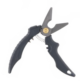 Takagi TES-180 Stainless Steel Electrician's Scissors, Wire Cutting Included, Crimping Function, Safety Cord, Mounting Hole, Round Blade, Easy to Grip, Handle, Cable, Aluminum Plate