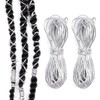 Hair Braiding Yarn, 2 Rolls, Metallic Elastic Cords, Braid Accessories,